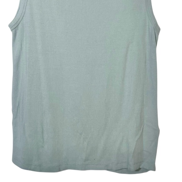 J Crew Light Blue Ribbed Cutaway Tank Top Medium - Picture 4 of 9